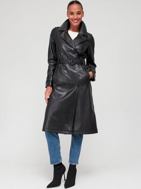 v-by-very-faux-leather-trench-black