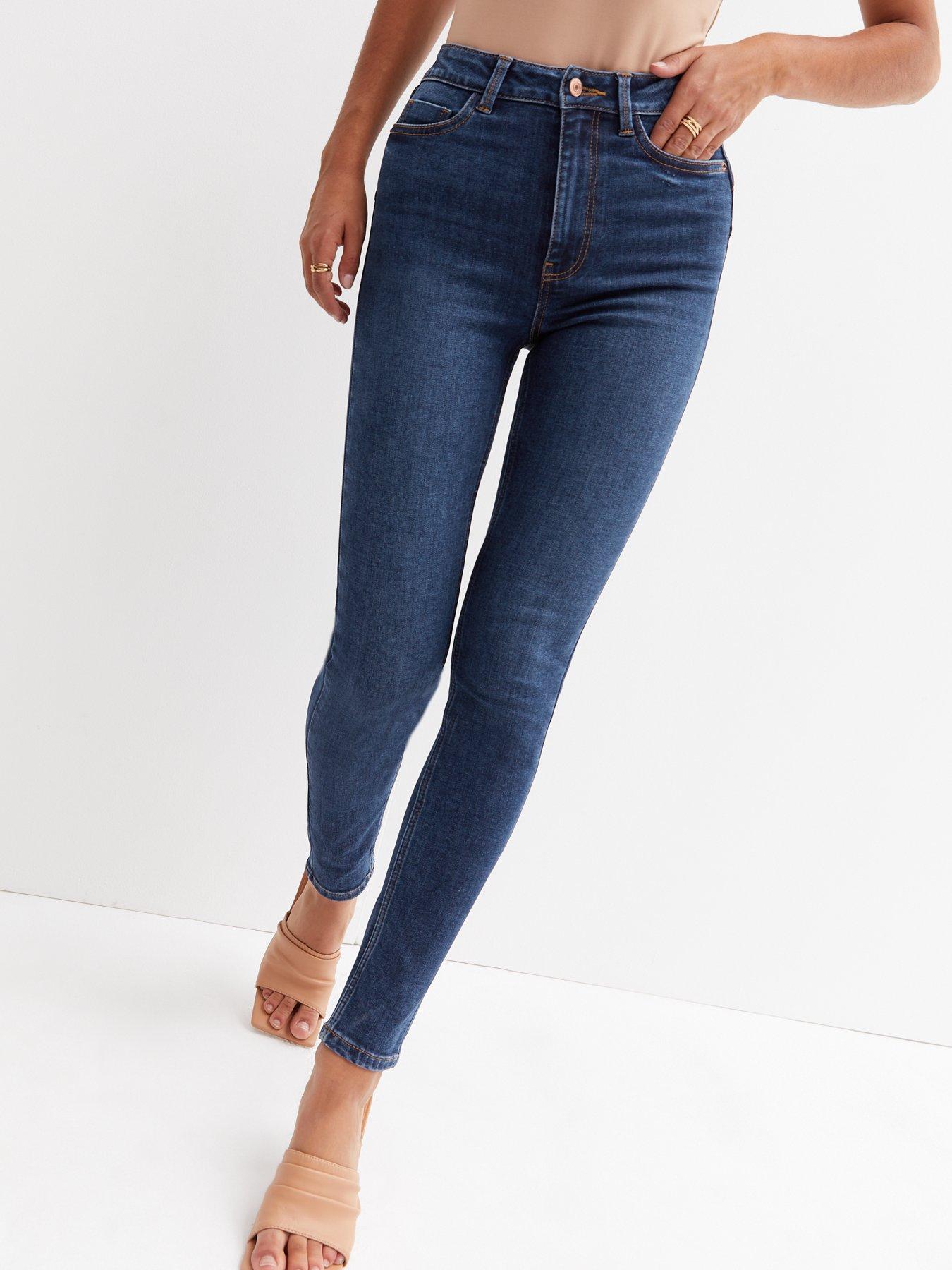 Shape Mid Wash High Waist Stretch Skinny Jeans