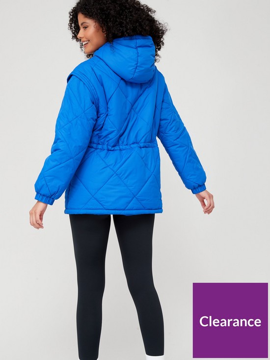 stillFront image of v-by-very-zip-off-sleeve-2-in-1nbspquilted-jacket-cobalt