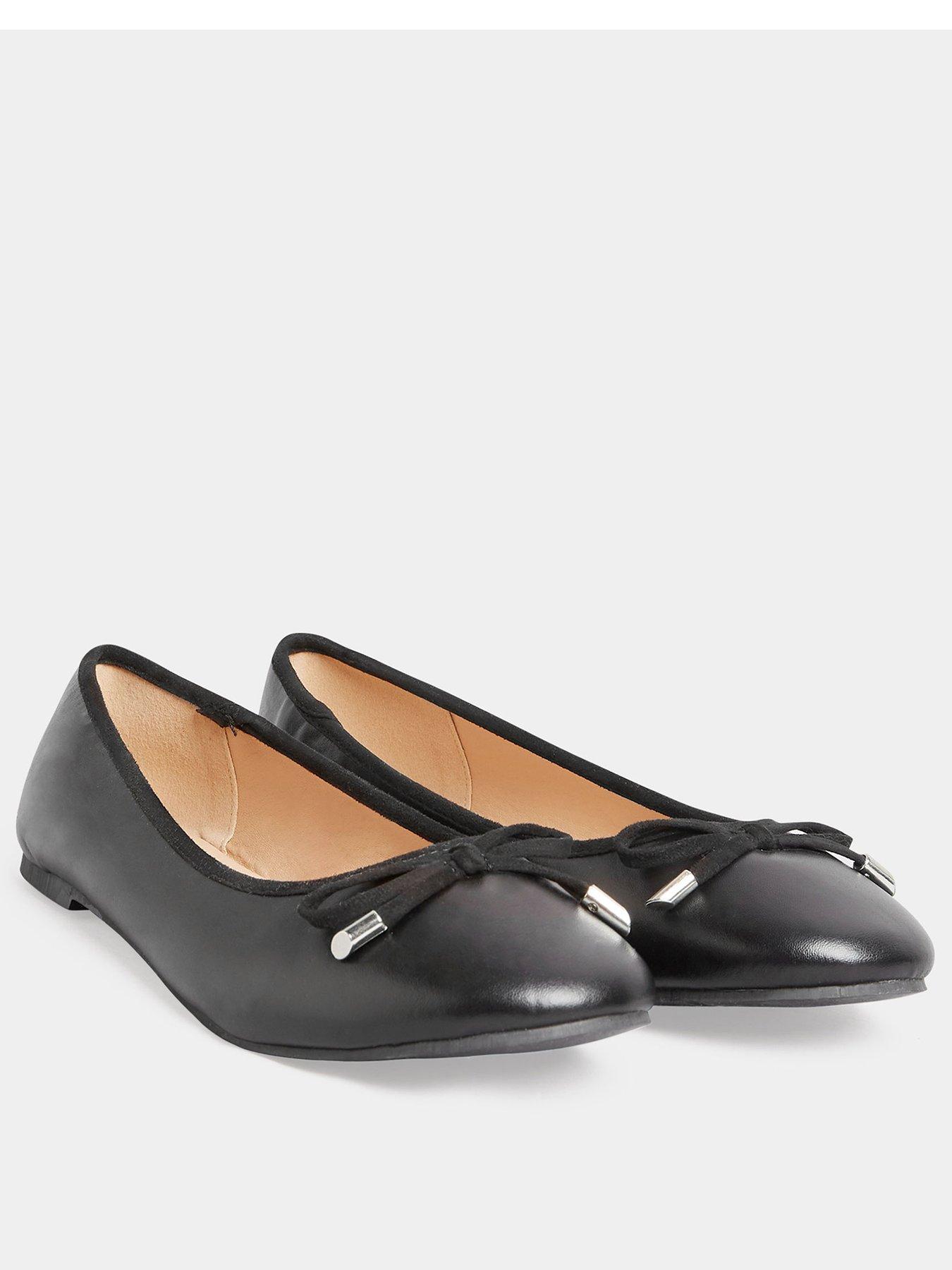 Long Tall Sally Ballerina Pumps - Black