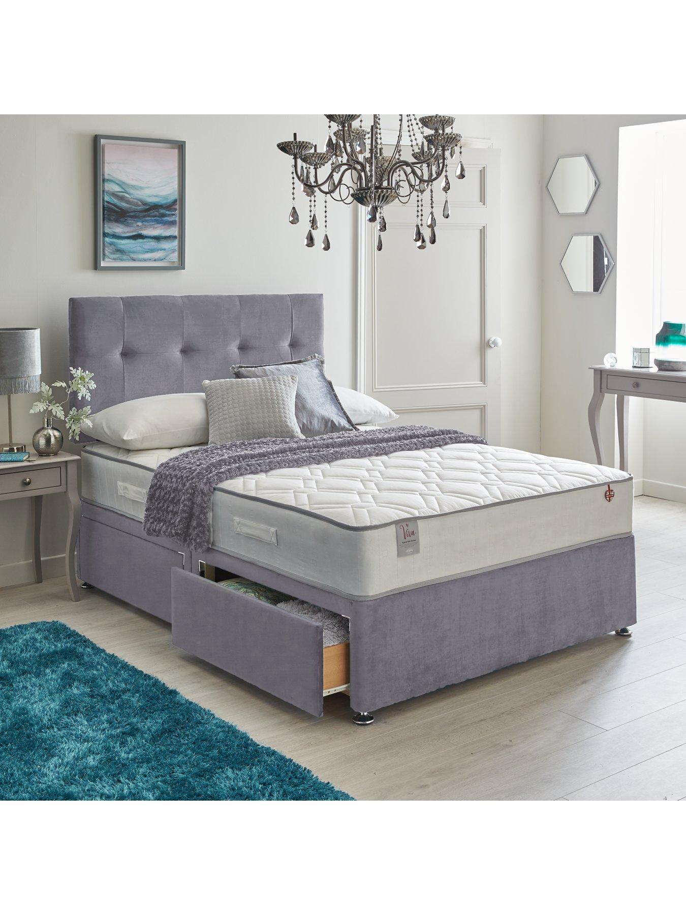 Airsprung Viva Hybrid 1000 Pocket Bed + Mattress Grey