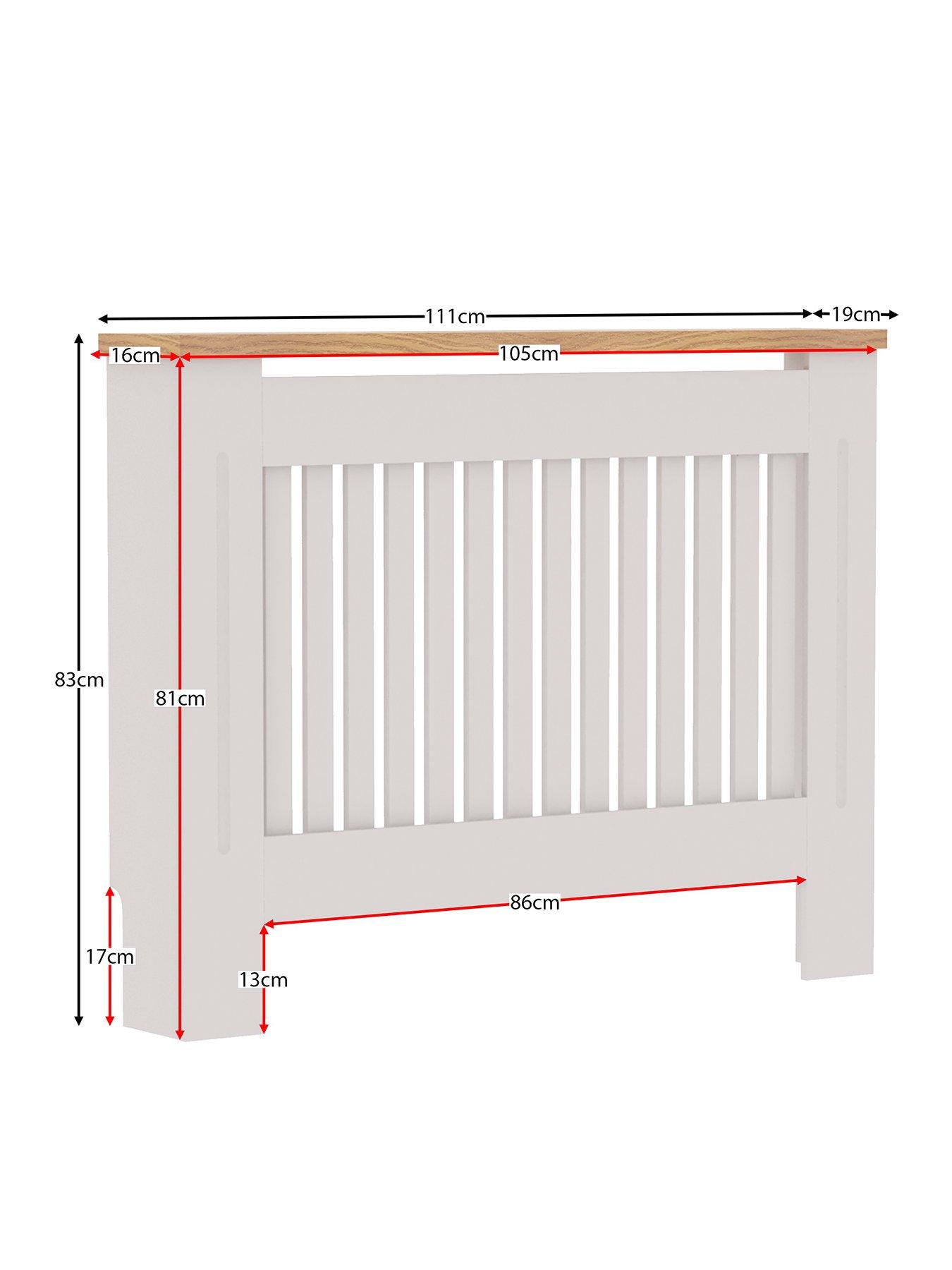 Image 2 of 6 of Vida Designs Arlington Medium Radiator Cover - White