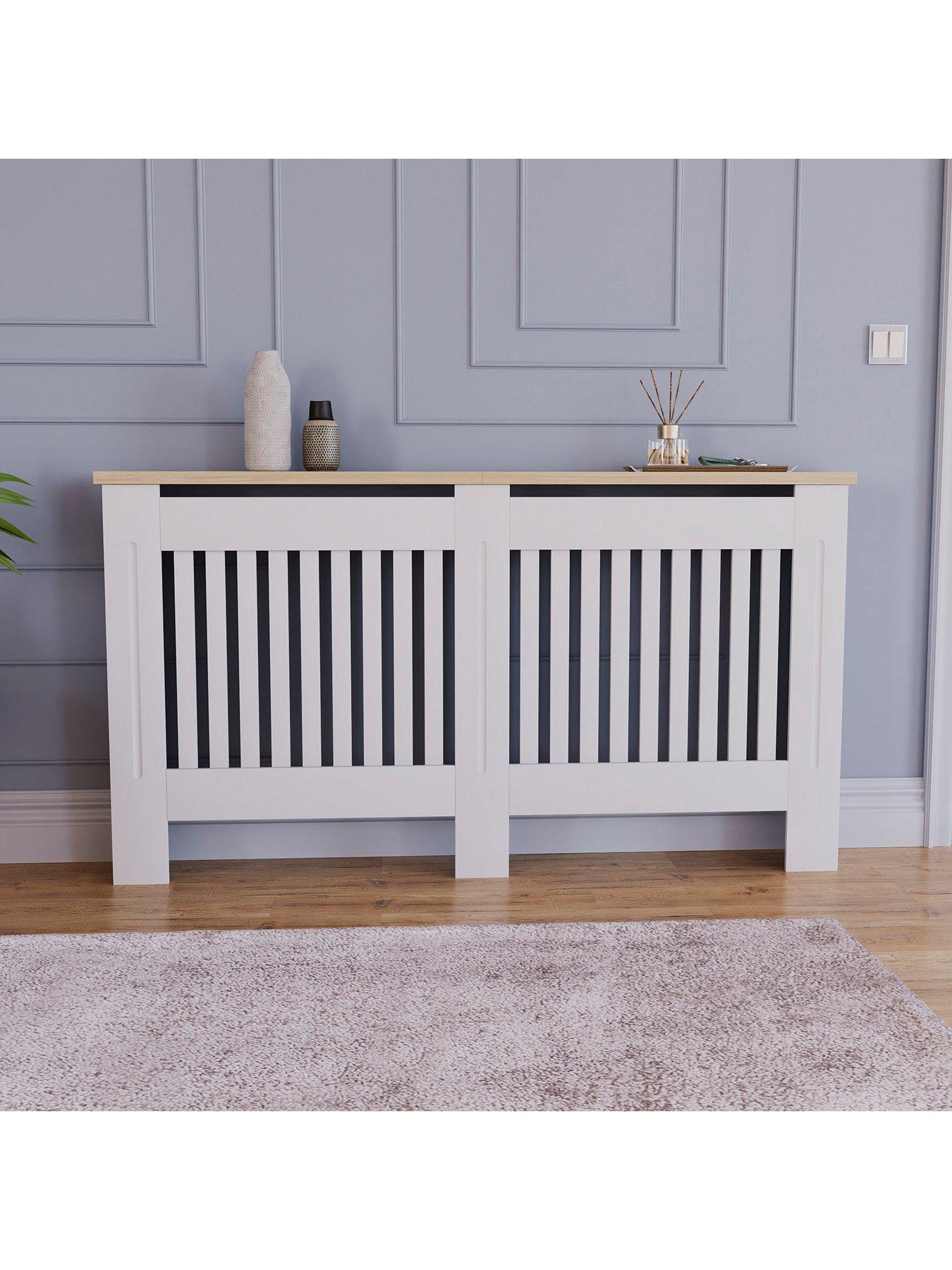 Image 3 of 6 of Vida Designs Arlington Large Radiator Cover - White