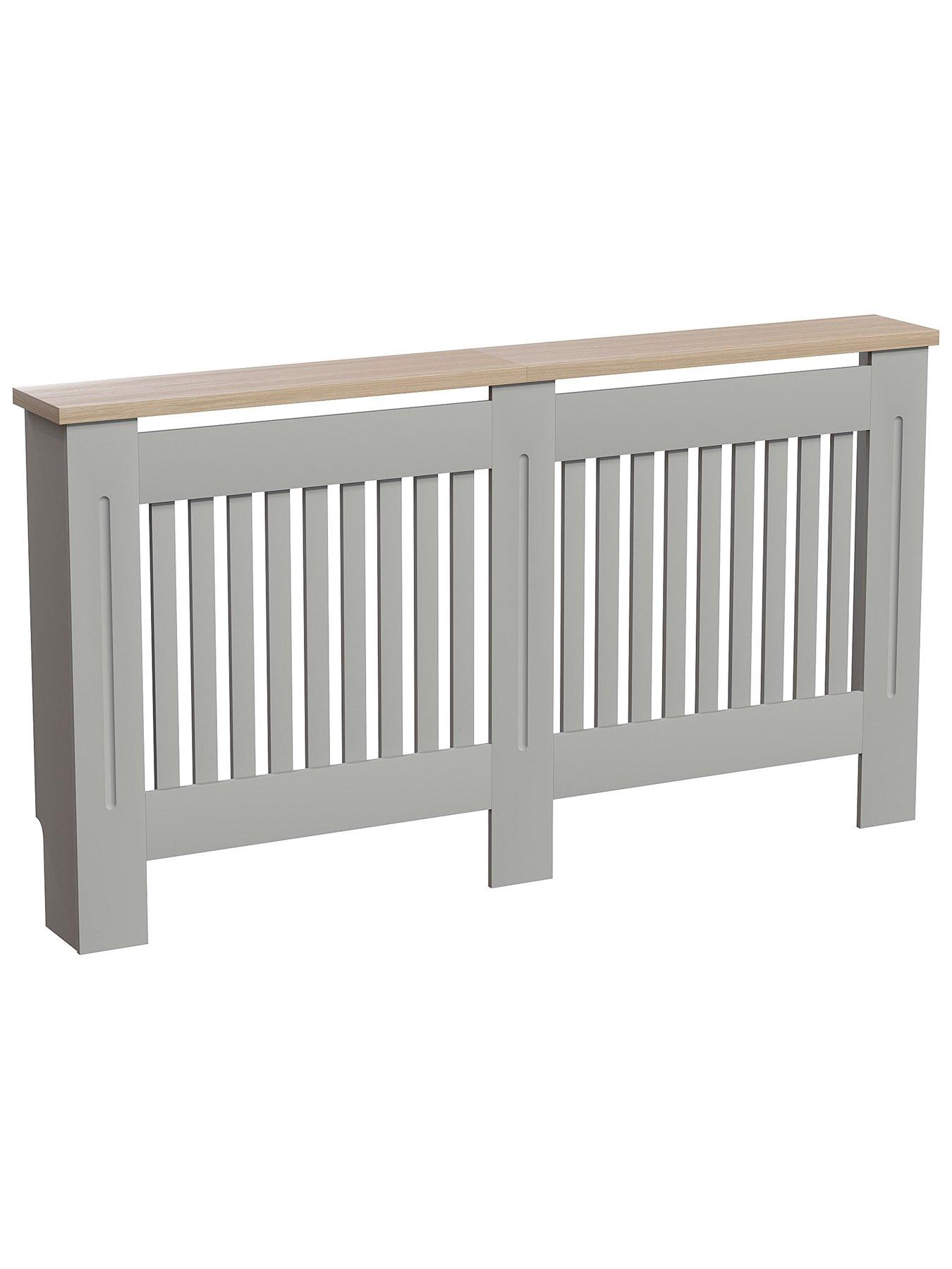  image of vida-designs-arlington-large-radiator-cover-grey