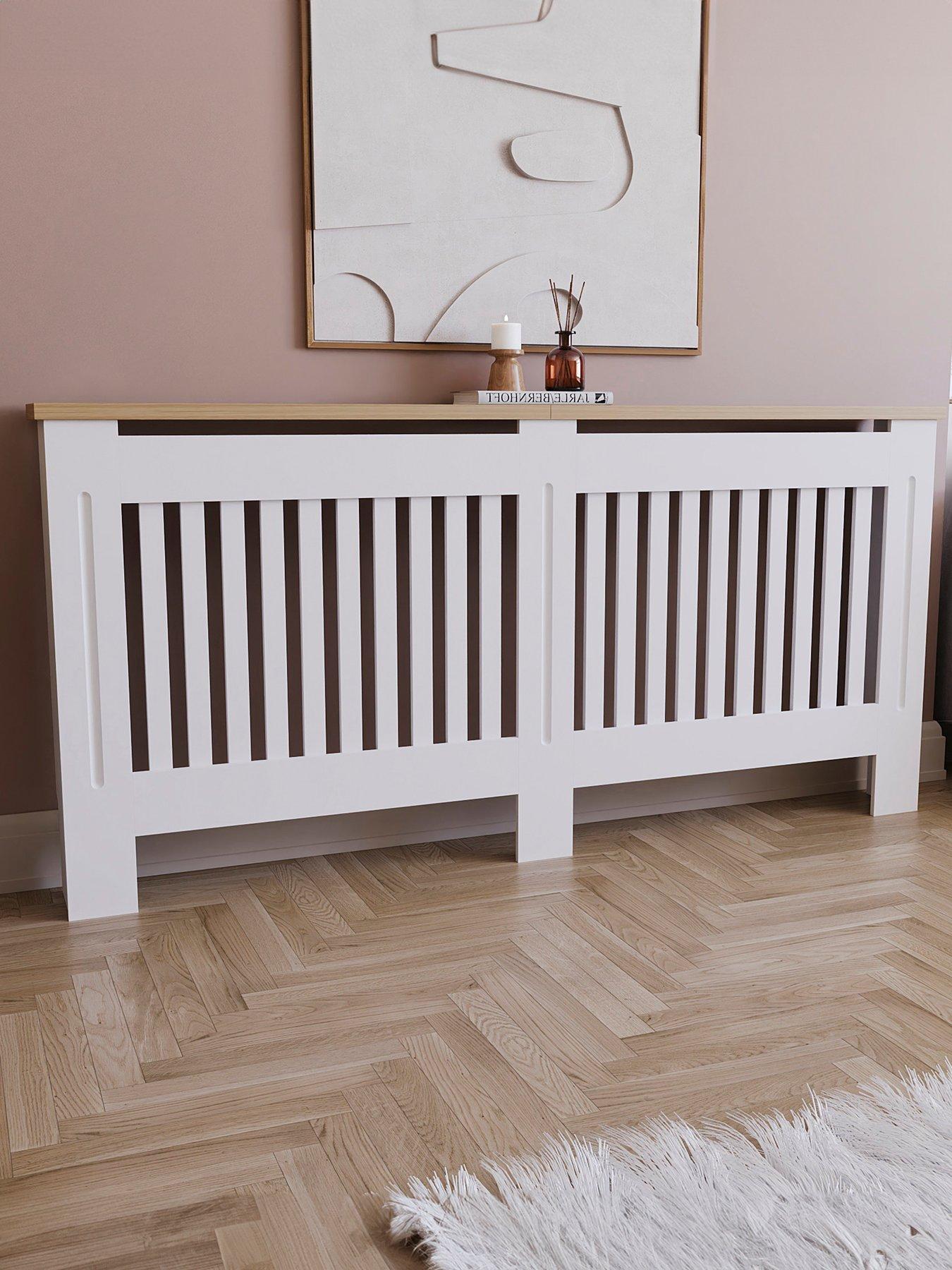  image of vida-designs-arlington-extra-large-radiator-cover-white