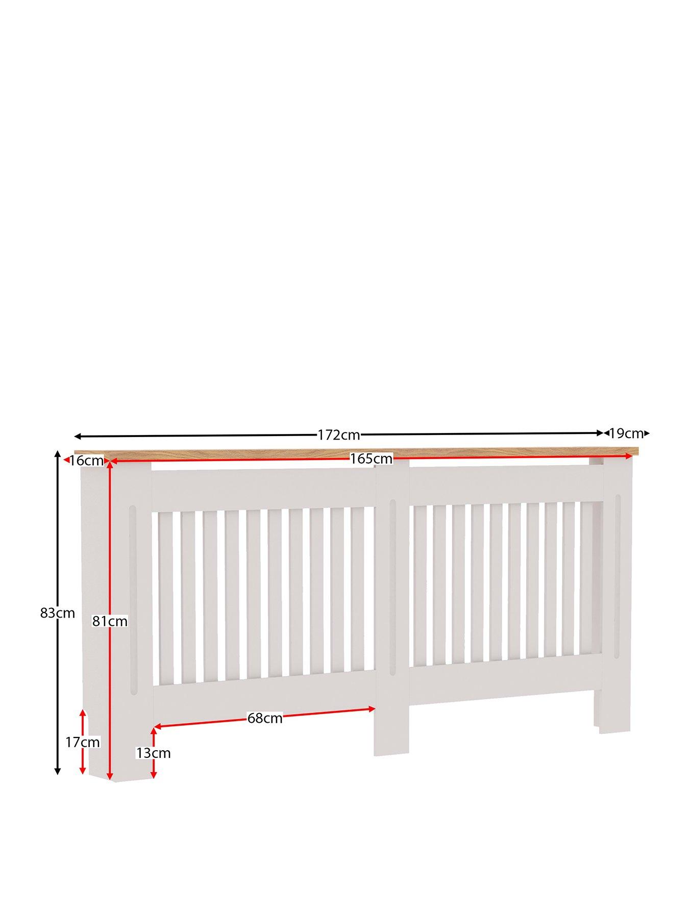  image of vida-designs-arlington-extra-large-radiator-cover-white
