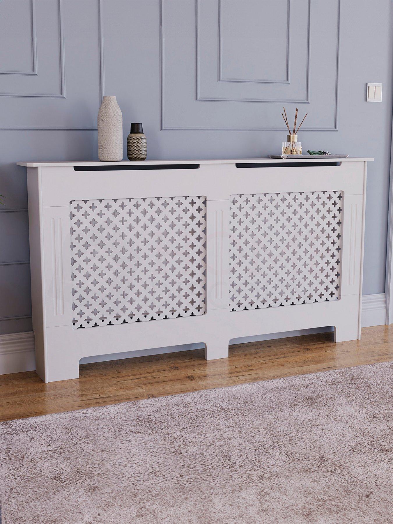 Vida Designs Oxford Large Radiator Cover - White