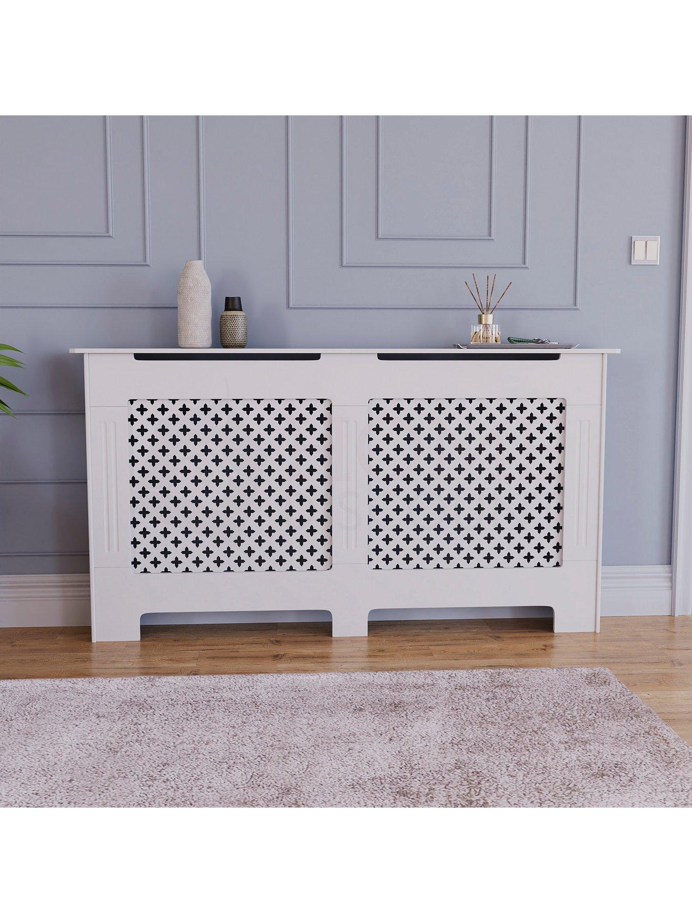  image of vida-designs-oxford-large-radiator-cover-white
