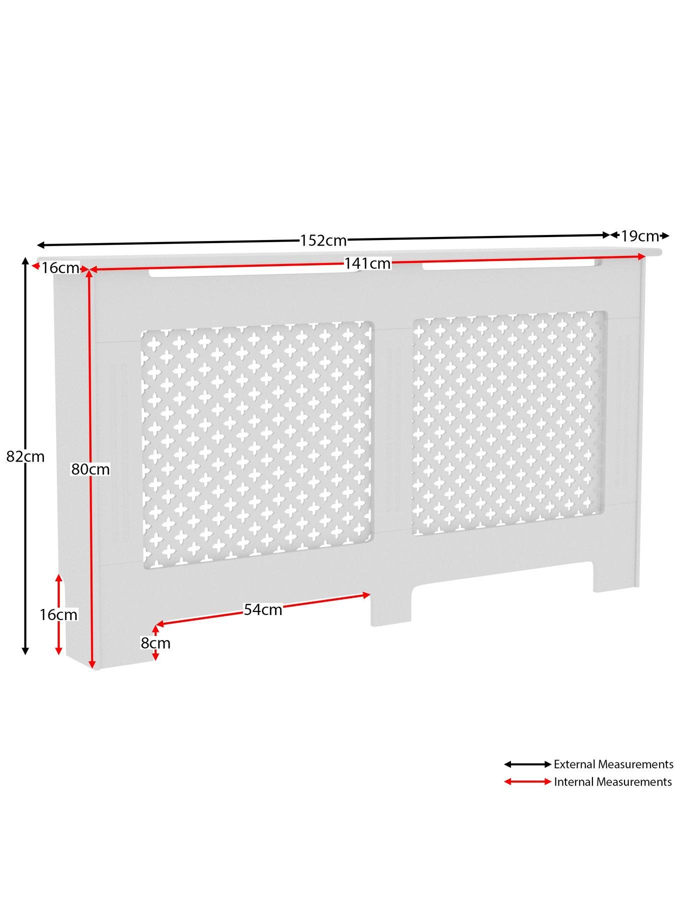  image of vida-designs-oxford-large-radiator-cover-white