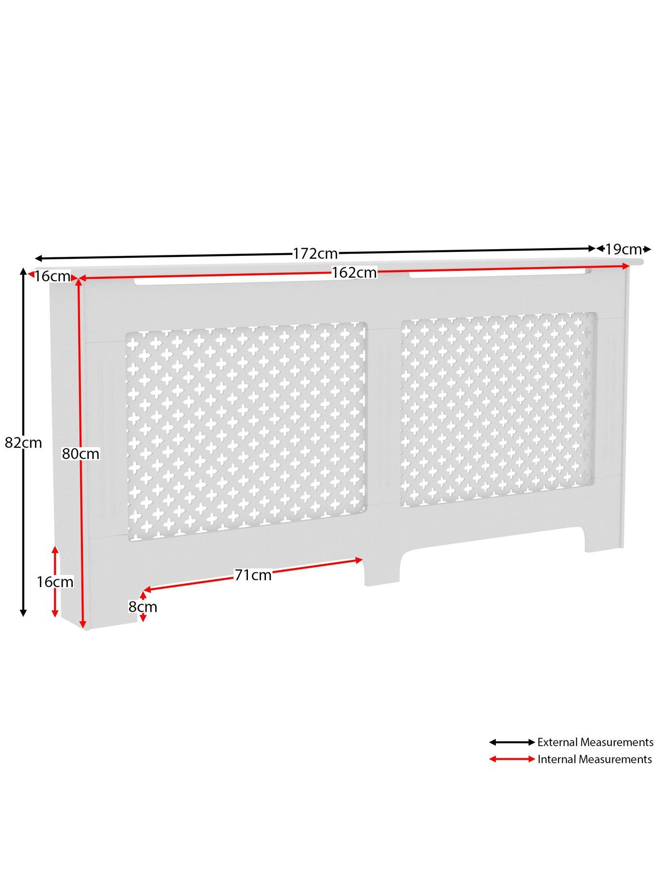  image of vida-designs-oxford-extra-large-radiator-cover-white