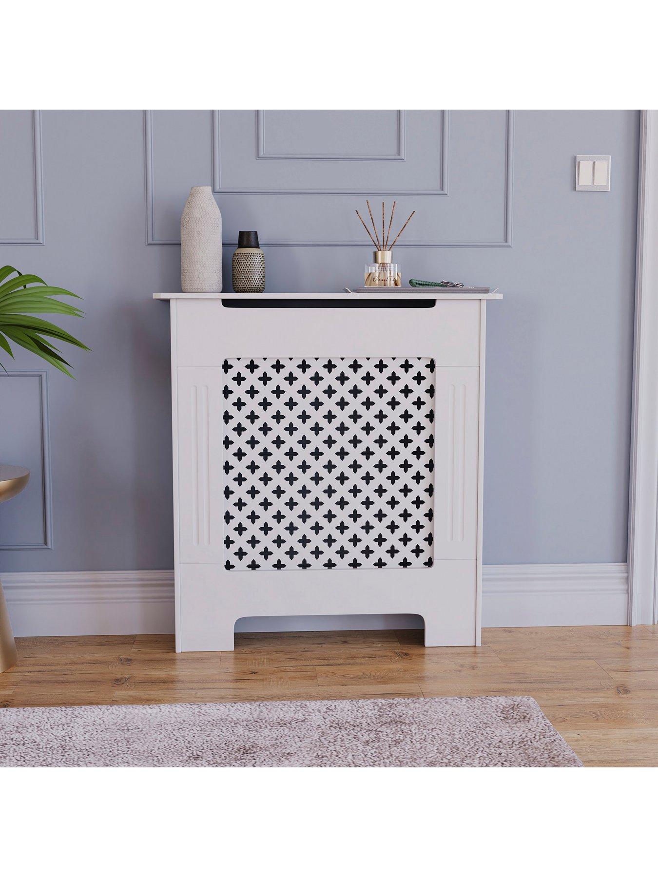  image of vida-designs-oxford-small-radiator-cover-white