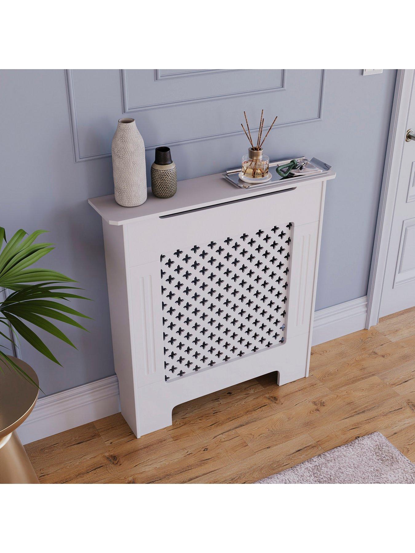  image of vida-designs-oxford-small-radiator-cover-white