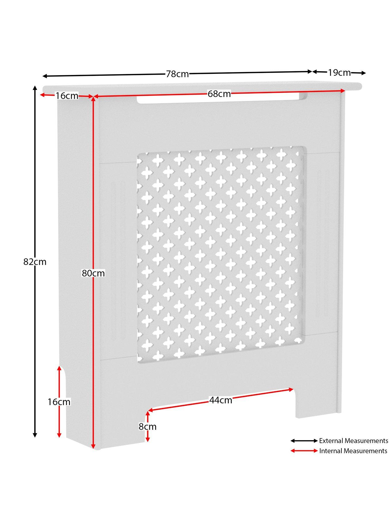  image of vida-designs-oxford-small-radiator-cover-white