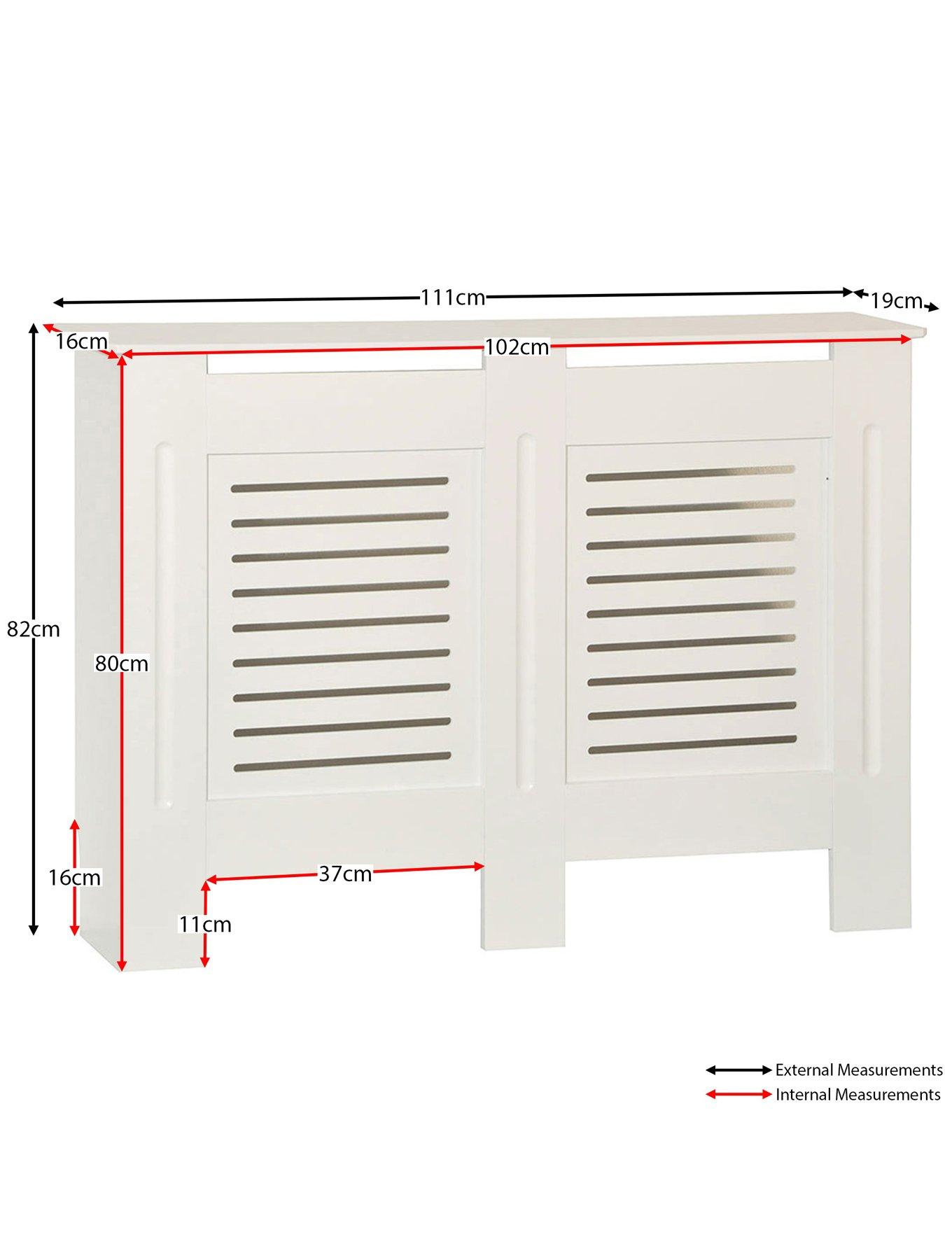 Image 6 of 6 of Vida Designs Milton Medium Radiator Cover - White