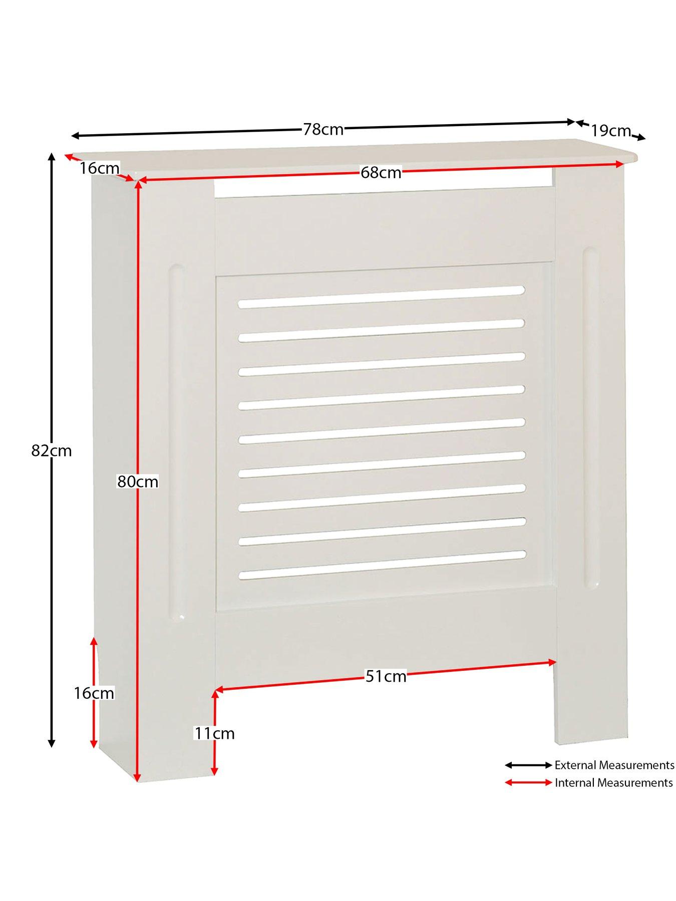 Image 6 of 6 of Vida Designs Milton Small Radiator Cover - White