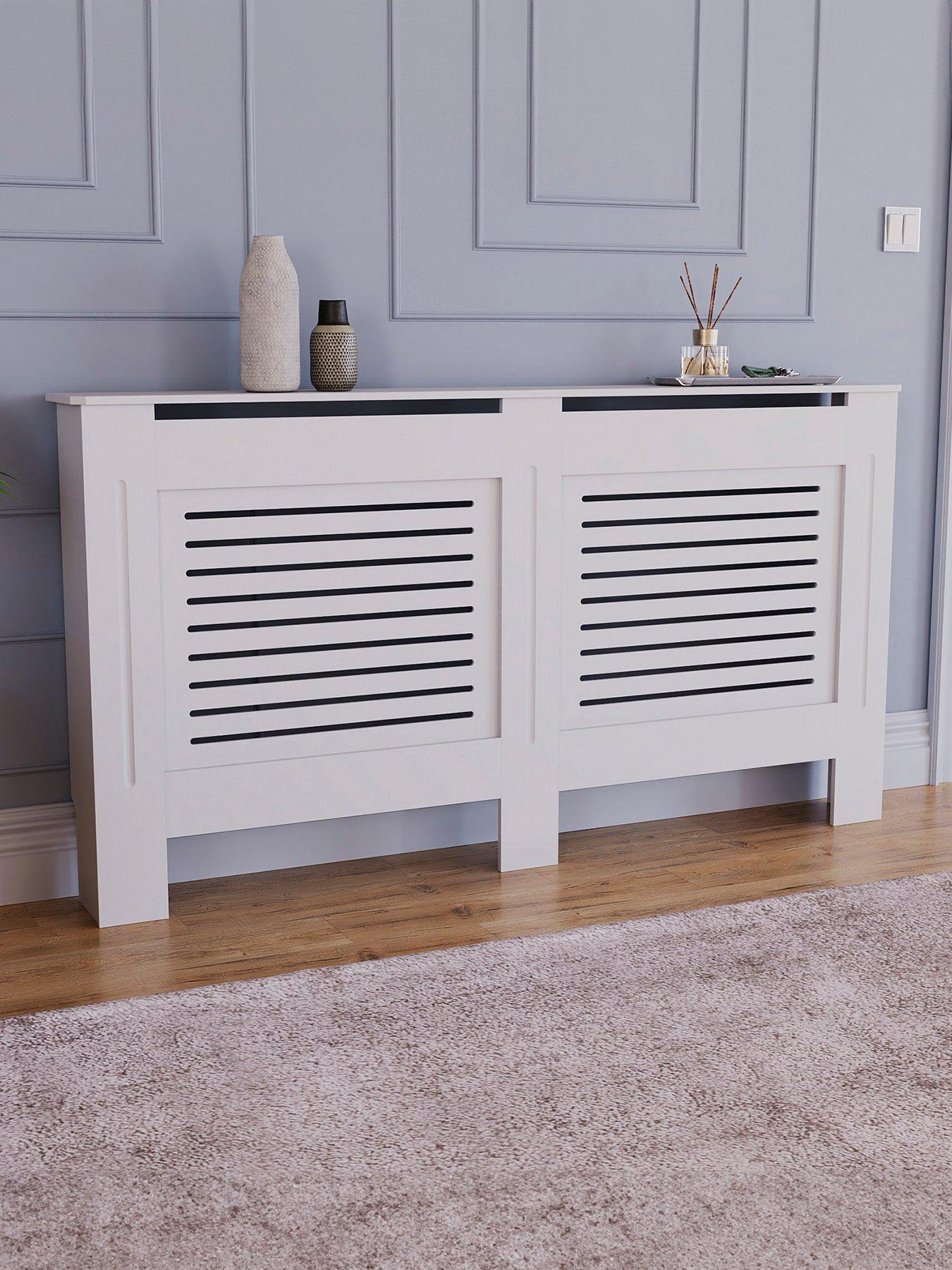  image of vida-designs-milton-large-radiator-cover-white