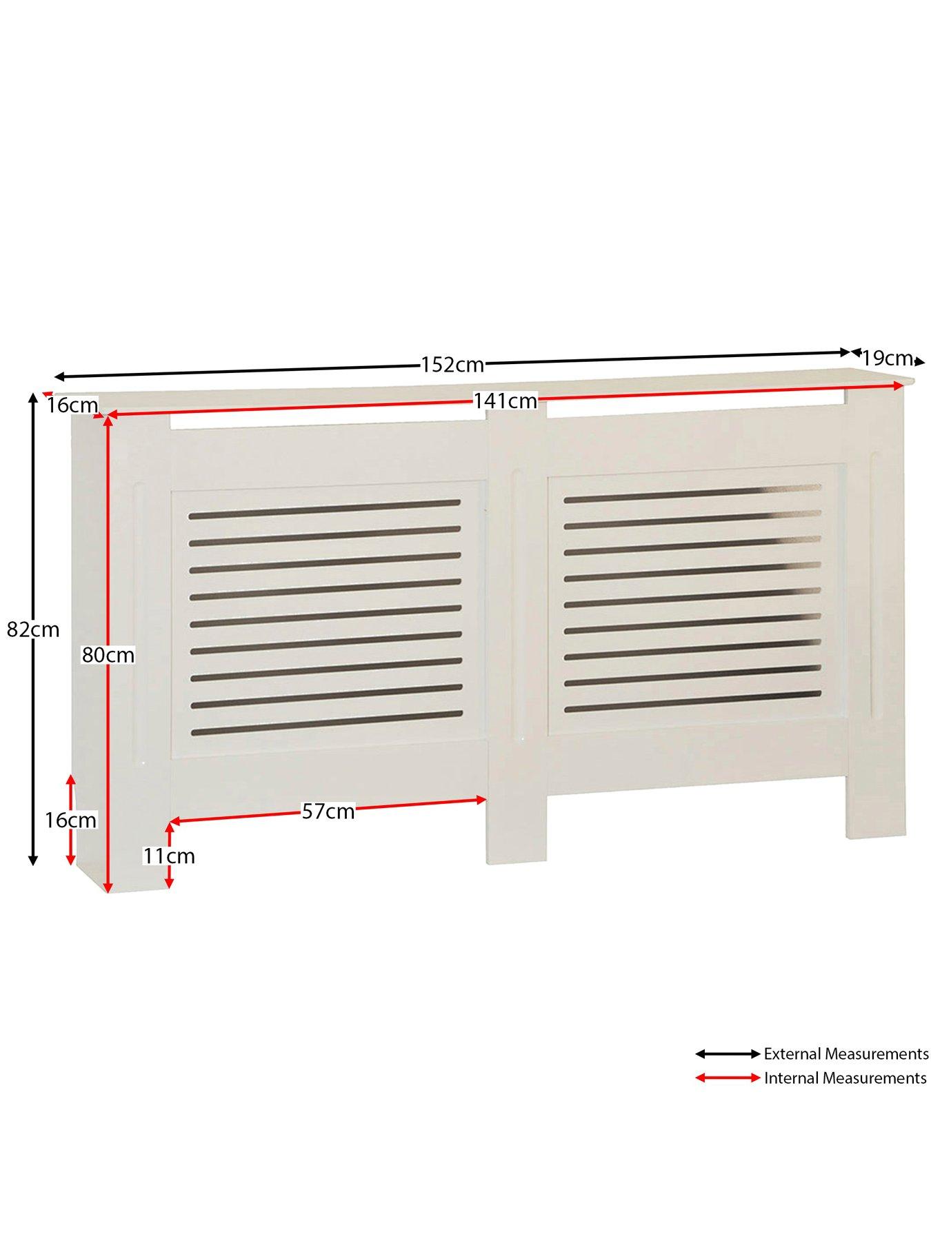 Image 6 of 6 of Vida Designs Milton Large Radiator Cover - White