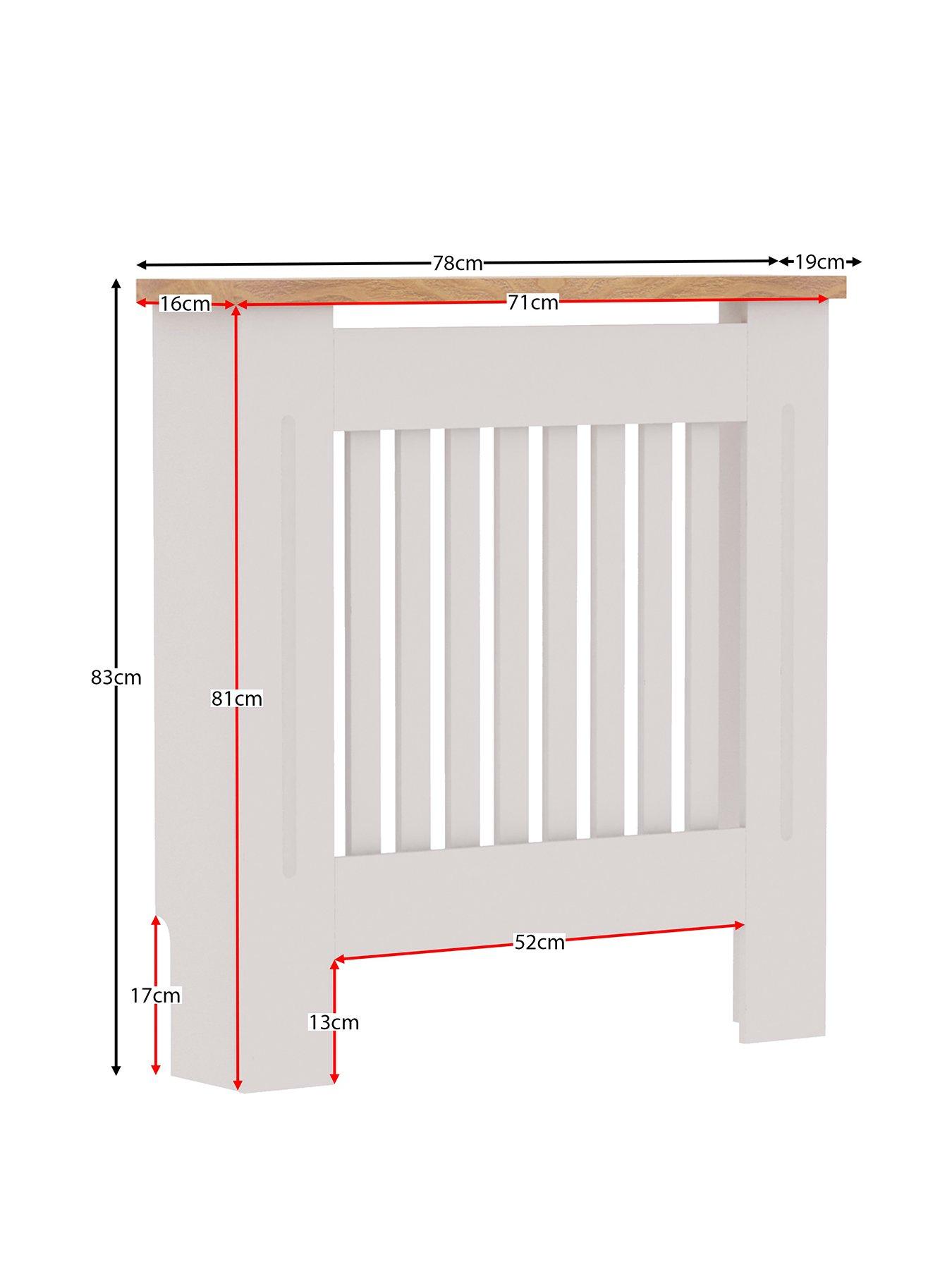 stillFront image of vida-designs-arlington-small-radiator-cover-white