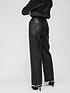  image of v-by-very-faux-leather-palazzo-trouser-black