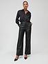  image of v-by-very-faux-leather-palazzo-trouser-black