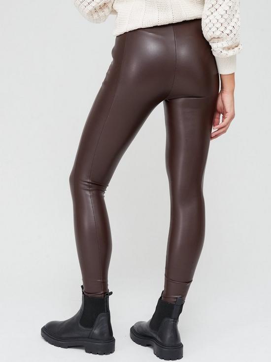 stillFront image of everyday-faux-leather-legging-oxblood
