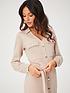  image of michelle-keegan-pocket-detail-knitted-midi-dress-camel