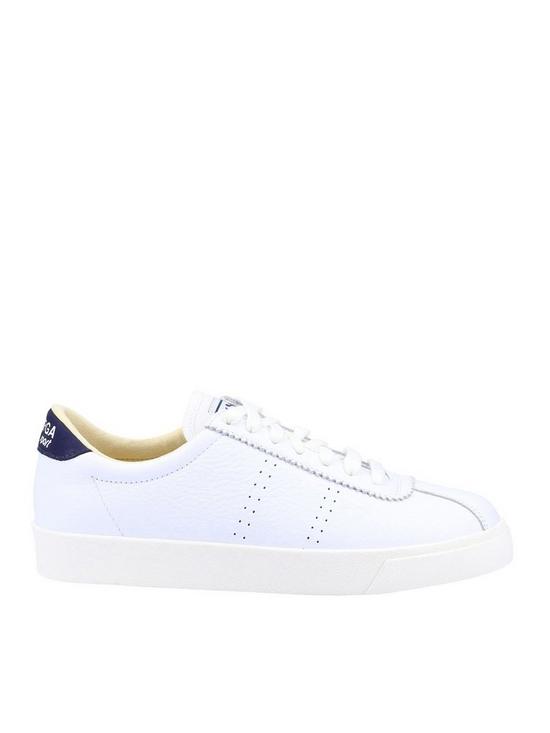 front image of superga-2843-club-s-comfort-leather-trainer-navybeige