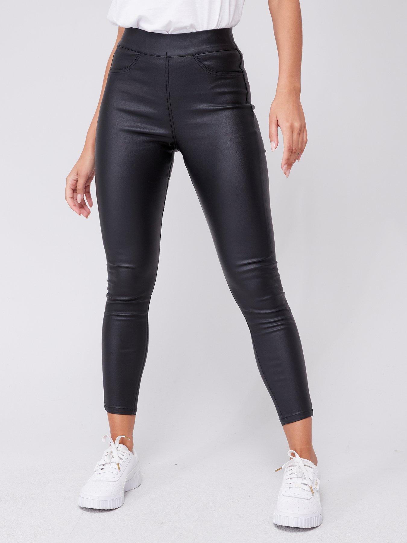 V by Very Coated Denim Jegging - Black