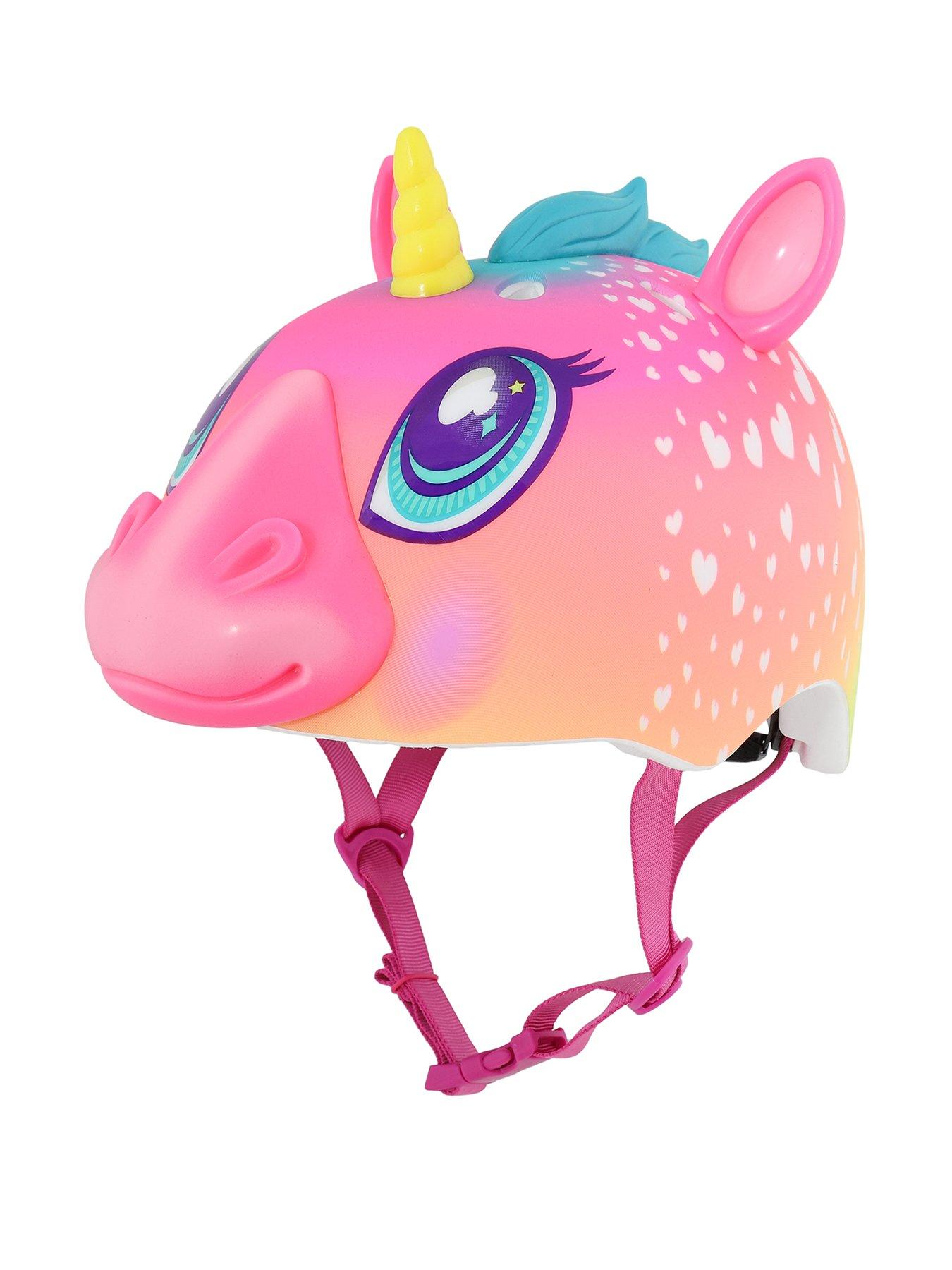 Image 1 of 6 of C-Preme Raskullz Safety&nbsp;Helmet&nbsp;- Super Rainbow Unicorn Pink