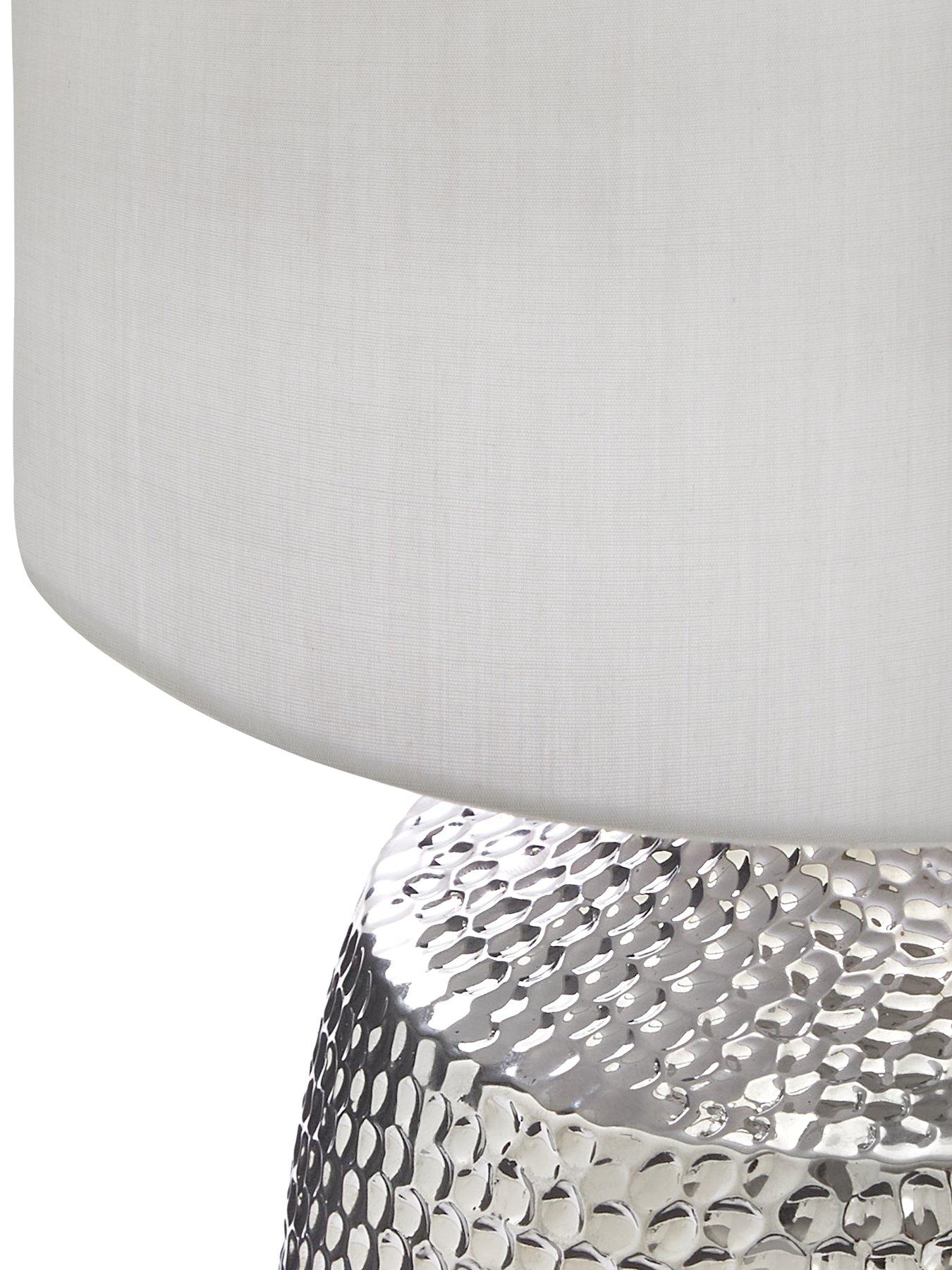  image of very-home-set-of-2-hammer-metal-touch-table-lamps-greysilver