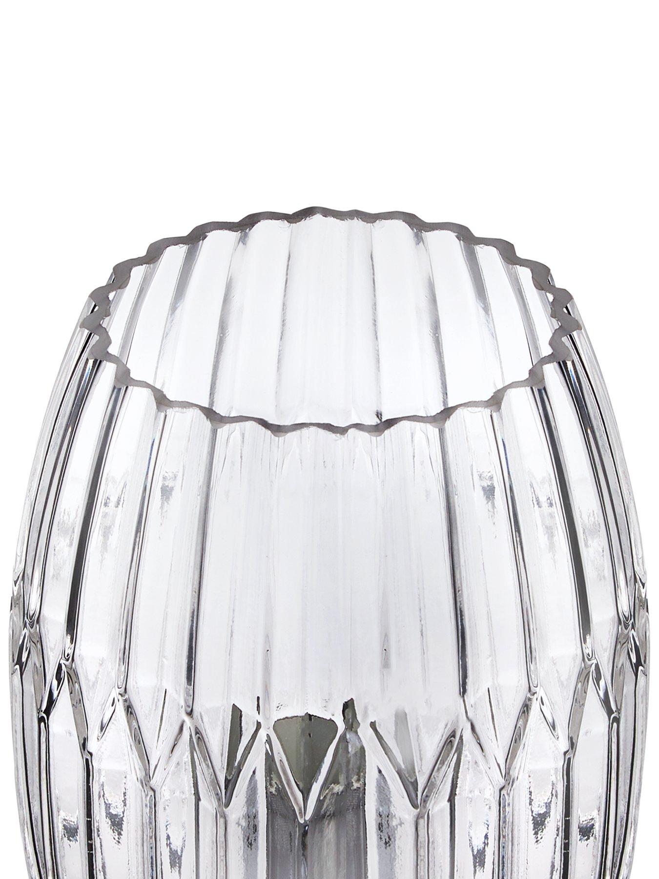 Image 3 of 4 of The Very Collection Emma Ribbed Touch Table Lamp - Clear Chrome