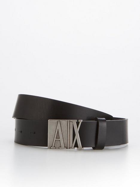 armani-exchange-leather-ax-plaque-belt-black