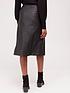  image of fig-basil-pu-wrap-d-ring-midi-skirt-black