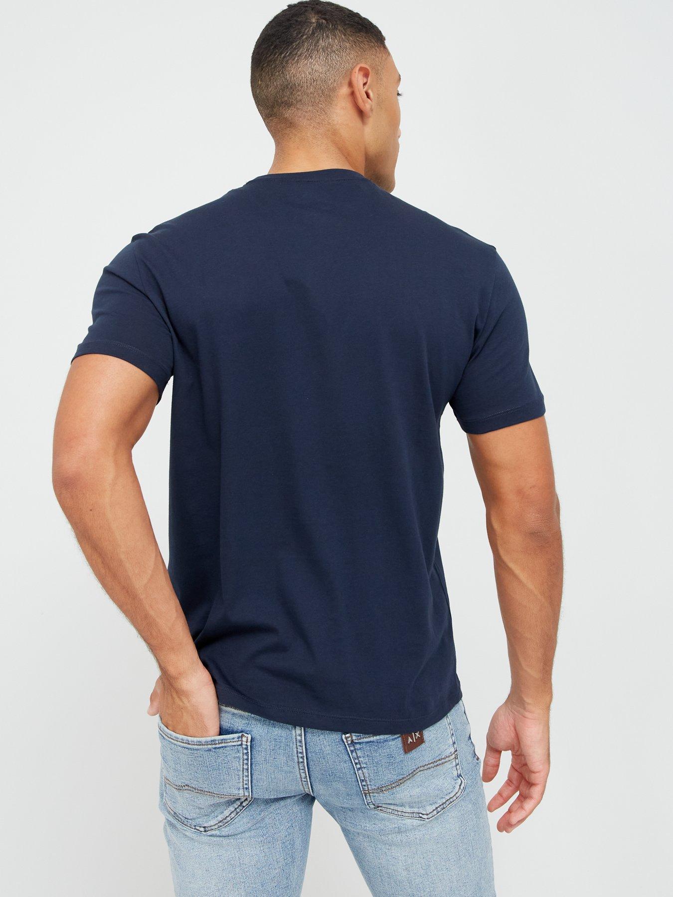 Armani Exchange X Smiley Face Large Logo TShirt Navy