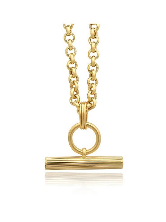 front image of rachel-jackson-chunky-t-bar-gold-necklace