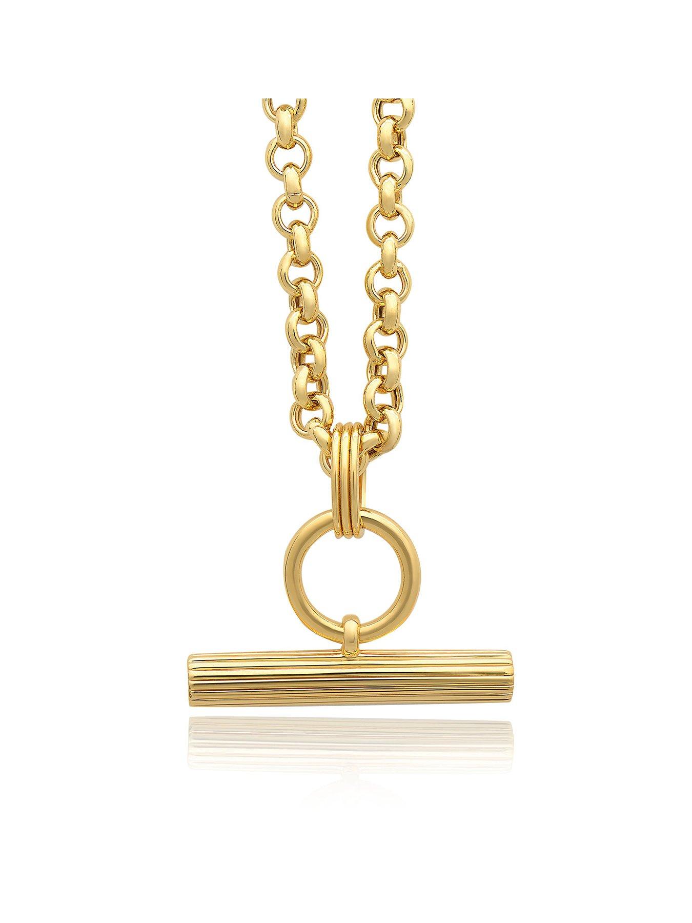 front image of rachel-jackson-chunky-t-bar-gold-necklace
