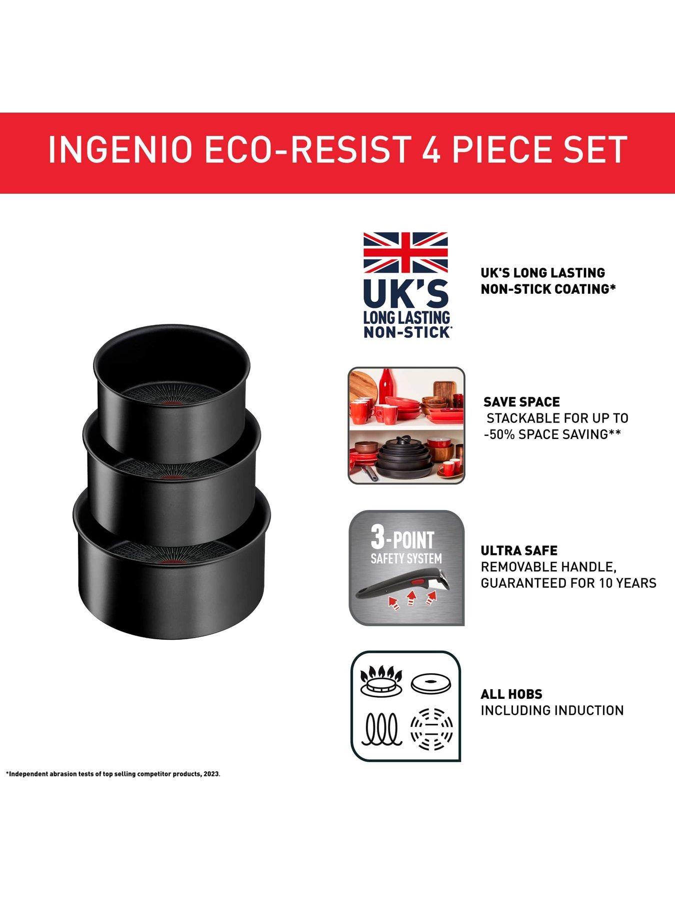  image of tefal-ingenio-eco-resist-4pc-aluminium-stackable-pan-set-black