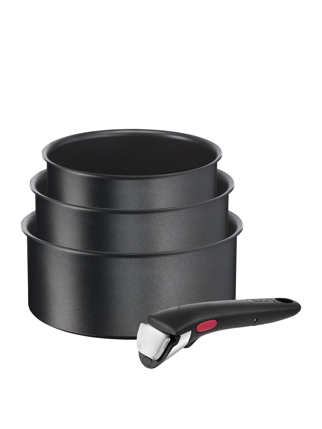 undefined Ingenio Daily Chef 4pc Removable Handle, Stackable Induction Pan Set L7629002