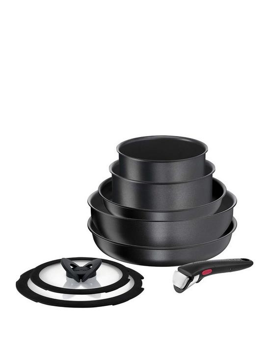 front image of tefal-ingenio-daily-chef-8pc-removable-handle-stackable-induction-pan-set-l7629242