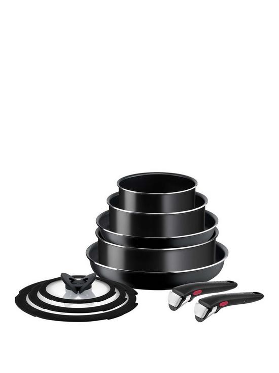 front image of tefal-ingenio-easy-cook-10pc-removable-handle-stackable-pan-set-l1549042