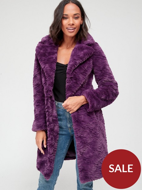 v-by-very-textured-faux-fur-coat-deep-plum