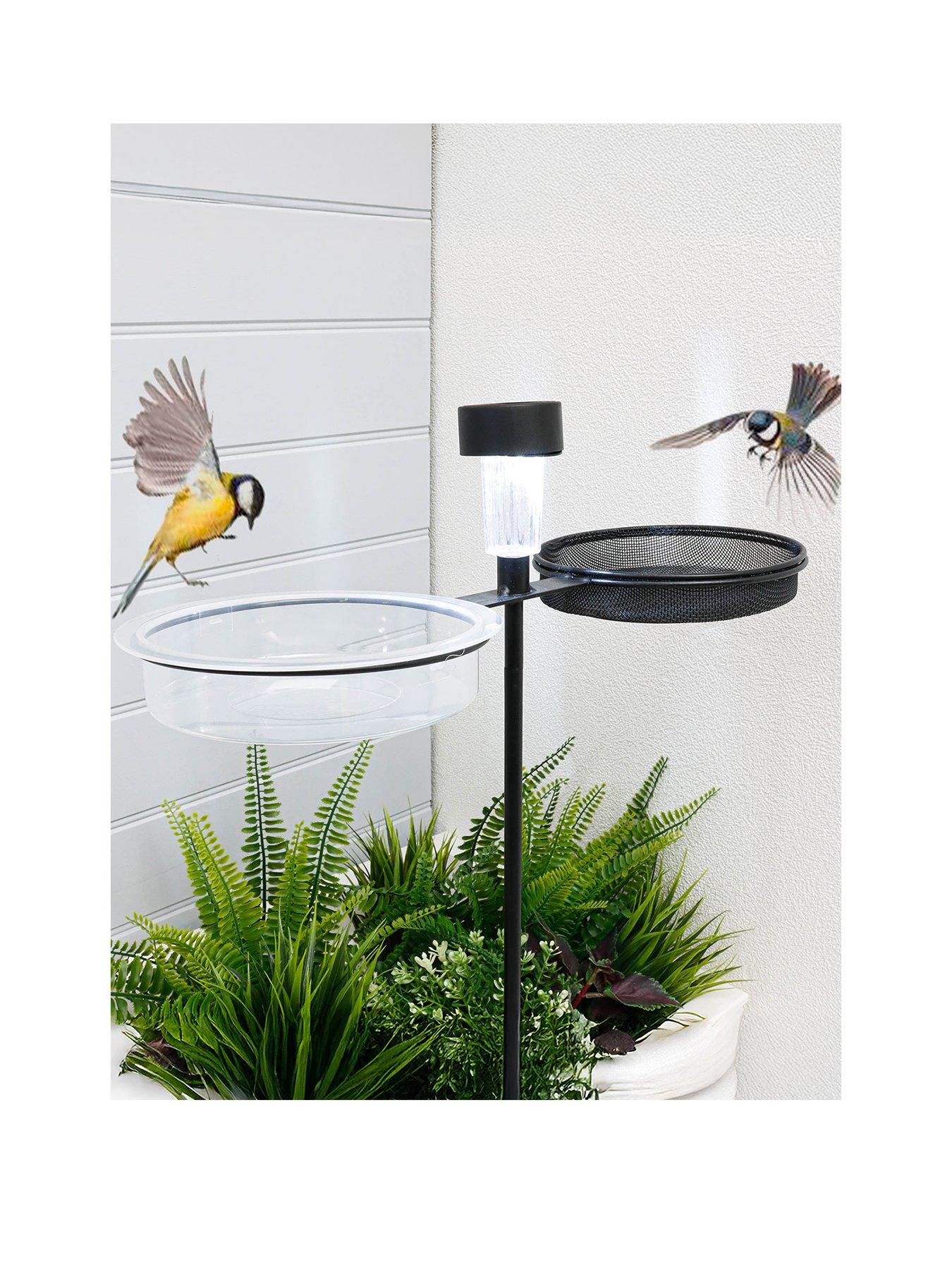 undefined Freestanding Bird Feeder With Solar LED