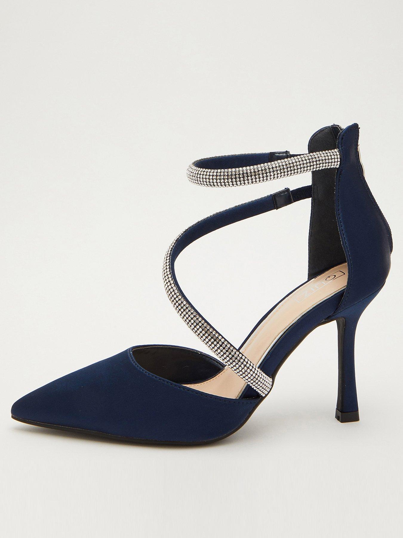 Quiz navy heels best sale