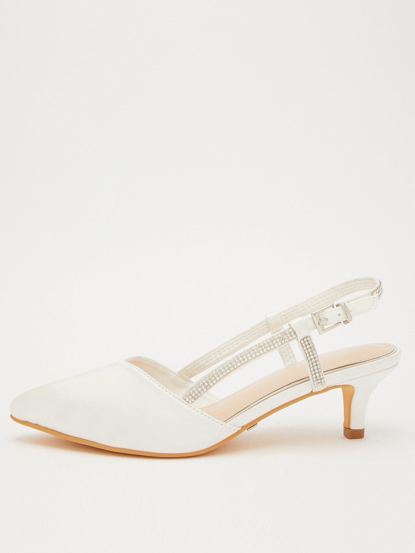 Quiz ivory bridal on sale shoes