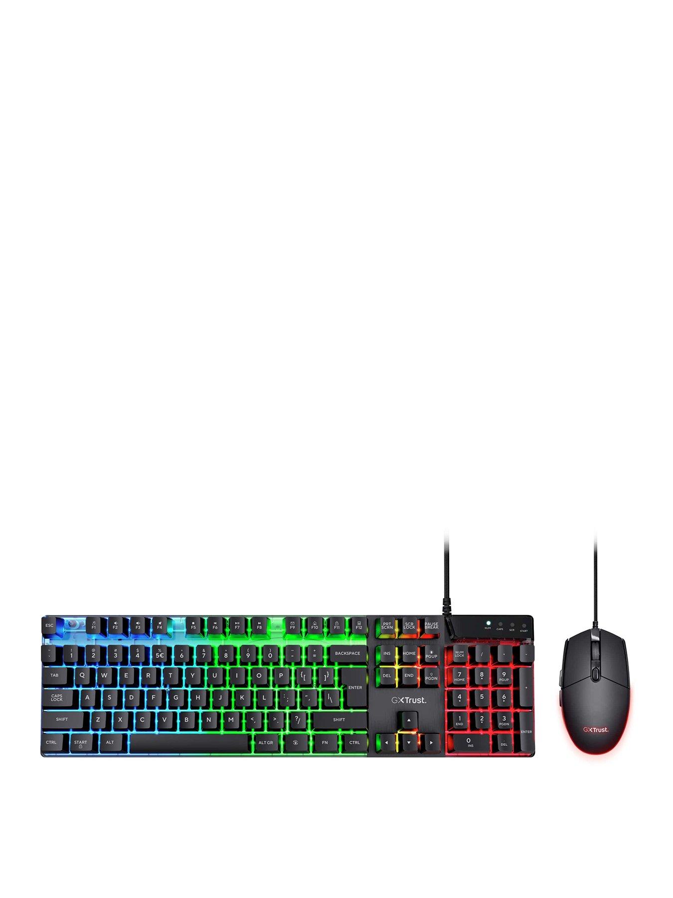 undefined GXT838 Azor Light Up RGB Gaming Keyboard and Mouse Set for PC