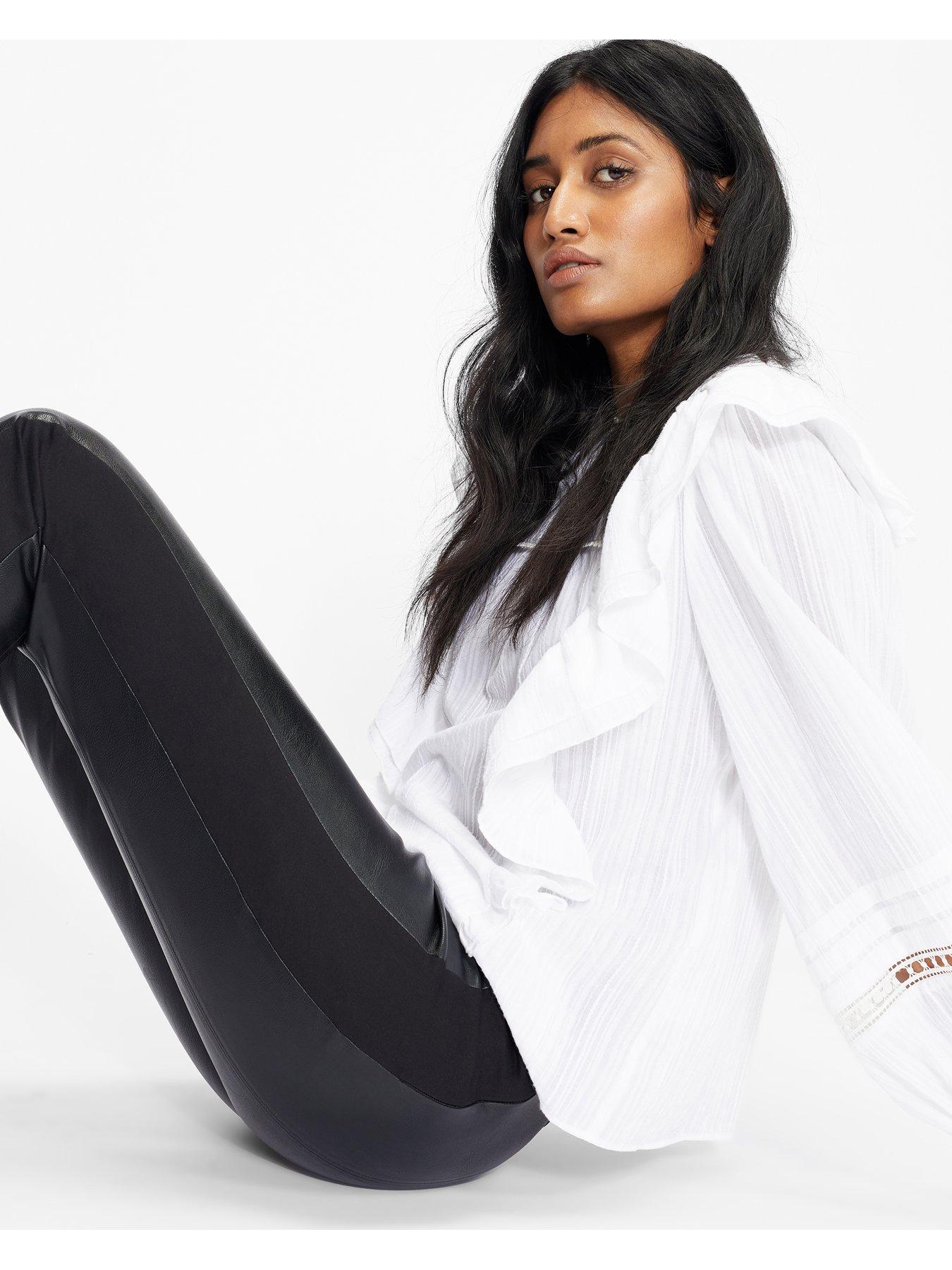  image of ted-baker-vllada-faux-leather-legging-trouser-black