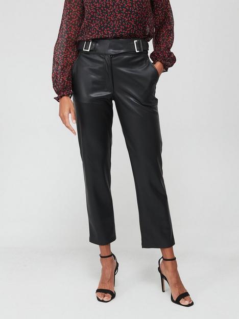 v-by-very-faux-leather-wrap-waist-straight-leg-trouser-black