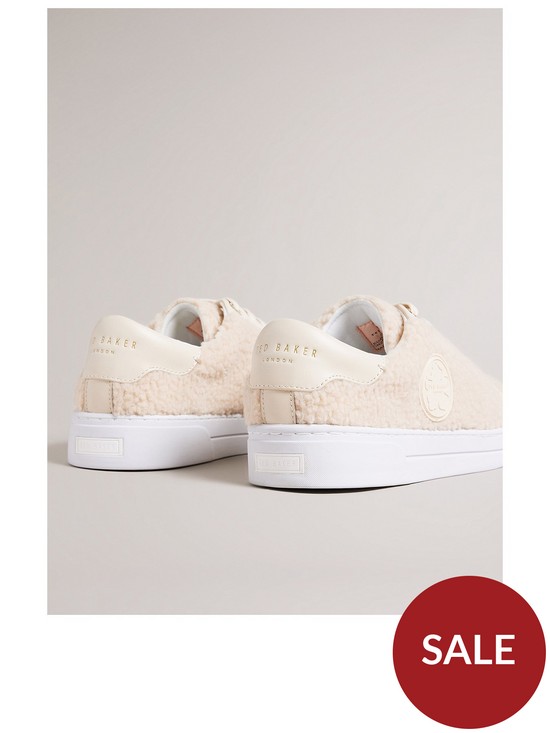 stillFront image of ted-baker-dilliah-faux-shearling-cupsole-sneaker-natural