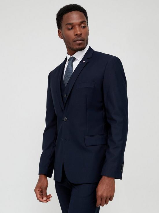 front image of everyday-slim-suit-jacket-navy