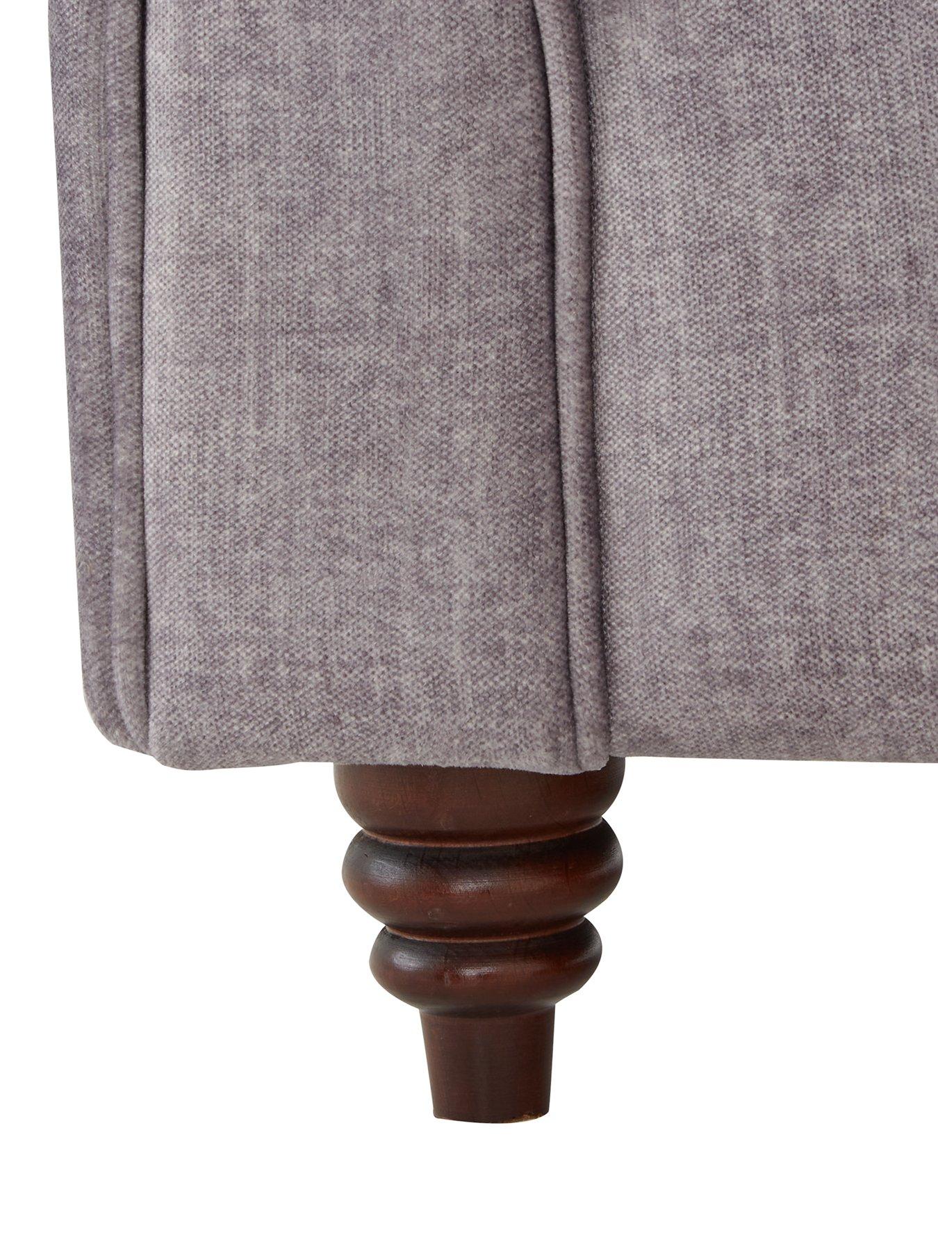 Image 5 of 7 of The Very Collection Laura Chesterfield&nbsp;Fabric 2 Seater Sofa - Grey&nbsp;- FSC&reg; Certified